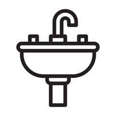 Sink line icon
