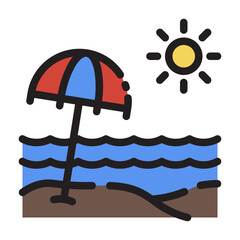 Gym filled color Line icon