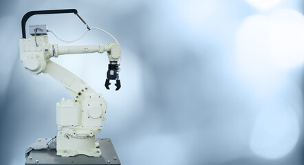Modern handling robot with robotic arm 