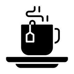 Obraz premium Tea glyph solid icon