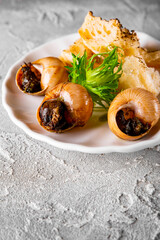  fred grape snails with garlic butter