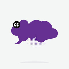 Retro cartoon speech bubble with halftone screen shadow and modern color
