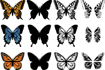 Obraz premium set of butterflies