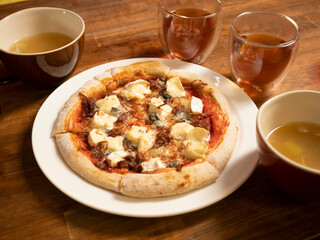 日本の食卓,チーズピザ  イタリアン、男飯