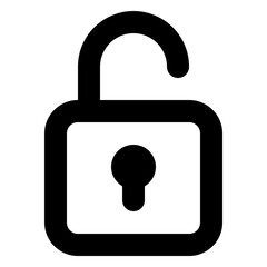 unlock line icon