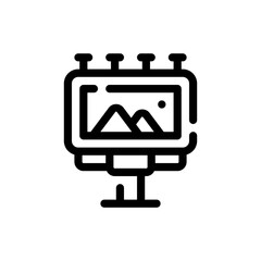 Naklejka premium road banner line icon