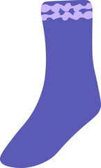 illustration of a basic sock with wavy pattern
