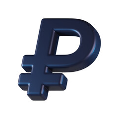 Ruble Currency 3D Icon