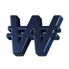 Won Currency 3D Icon