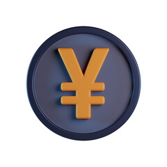 Yen Coin 3D Icon