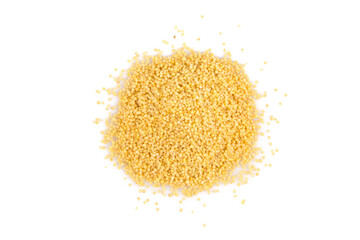 Dry millet isolated on white
