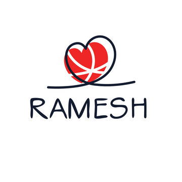 Creative (Ramesh) name, Vector illustration.
