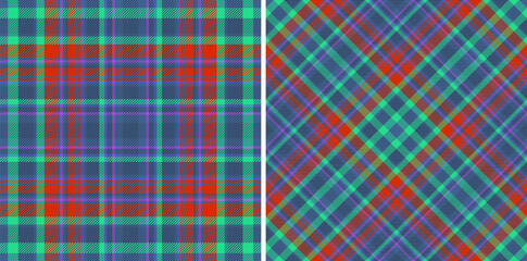 Vector check texture. Textile fabric tartan. Pattern plaid background seamless.