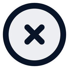 delete filled line icon