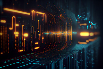 Technology concept created with Generative Ai