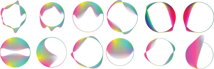 Vector Illustration .Fluid gradient. Circle Logo . Colorful frame template .Design element . Abstract liquid shape .