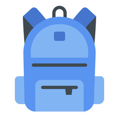 Backpack flat icon