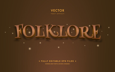 Vector Editable Text Effect in Folklore Style