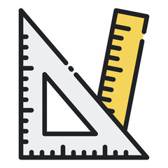 Ruler filled line icon