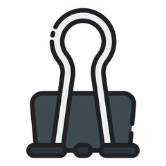 Clip filled line icon