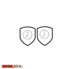 Icon vector graphic of Shield Time