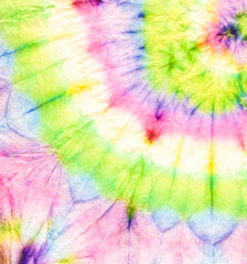 Pink Psychedelic Kaleidoscope. Tye Hippie Print.