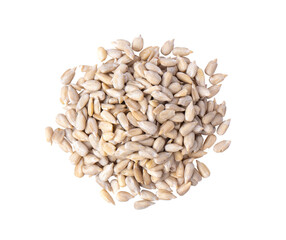 Peeled Sunflower seeds isolated on transparent png
