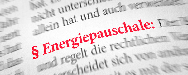  Wörterbuch mit dem Begriff Energiepauschale - obrazy, fototapety, plakaty