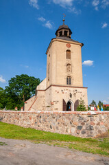Fototapeta na wymiar The Gothic-Baroque Church of St. Catherine of Alexandria in Nawra, Kuyavian-Pomeranian Voivodeship, Poland