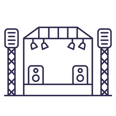 concert stage line design icon