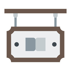 Sign flat icon