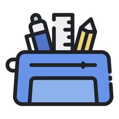 Pencil Case filled line icon