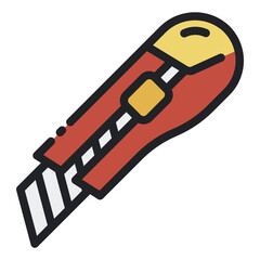 Cutter filled line icon