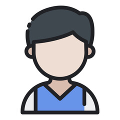 Student filled line icon