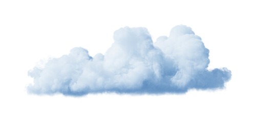 3d render of realistic white cloud isolated on transparent background