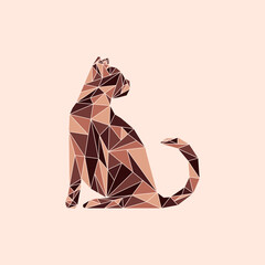 animal cat geometric illustration design