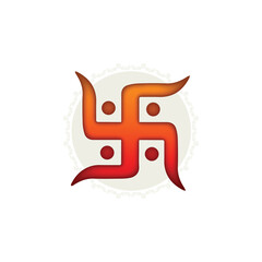 Shubh Vivah swastik kalash vector illustration indian religious symbols