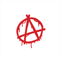 Anarchy. Letter A in the circle. Symbol of chaos and rebellion