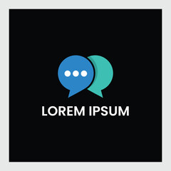 Chat icon vector design element. Talk bubble speech sign. Dialogue balloon for mobile app or web site.