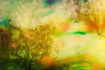 Background of abstract nature from the spring or summer. Generative AI