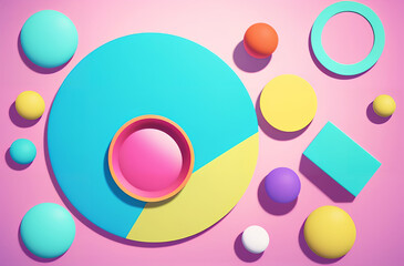 bright colorful background for layout. geometric shapes