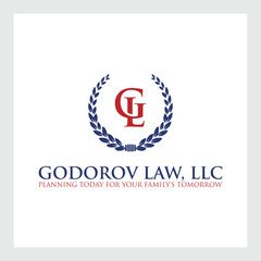 Alphabet letter icon logo GL or LG.Initial Letter GL With Linked Circle Logo