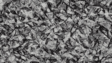 Chic black and white abstract 3d triangle pattern with a stunning solid texture