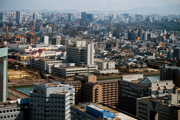 Fototapeta na wymiar japan, tokyo, japanese, asia, asian, buildings, sky