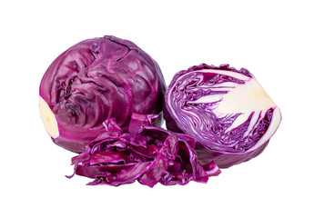Red cabbage slice isolated on transparent png