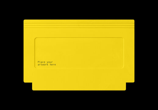 Cartridge Retro Rom Cart Game Console Mockup Template