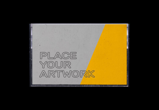 Cassette Tape Compact Case Audio Record Mockup Template