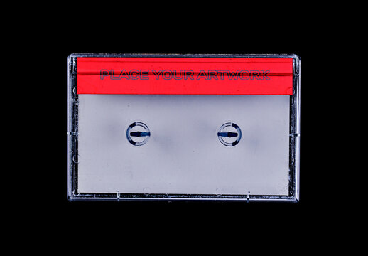 Cassette Tape Compact Case Audio Record Mockup Template