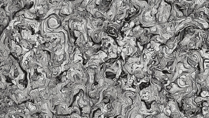 Classy monochrome abstract 4k wall background pattern with mix of vintage geometric prints and tracery