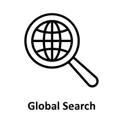 Global search, globe  Vector Icon which can easily modify or edit
